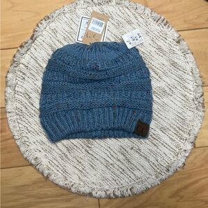 C.C Speckled Blue Knit Beanie